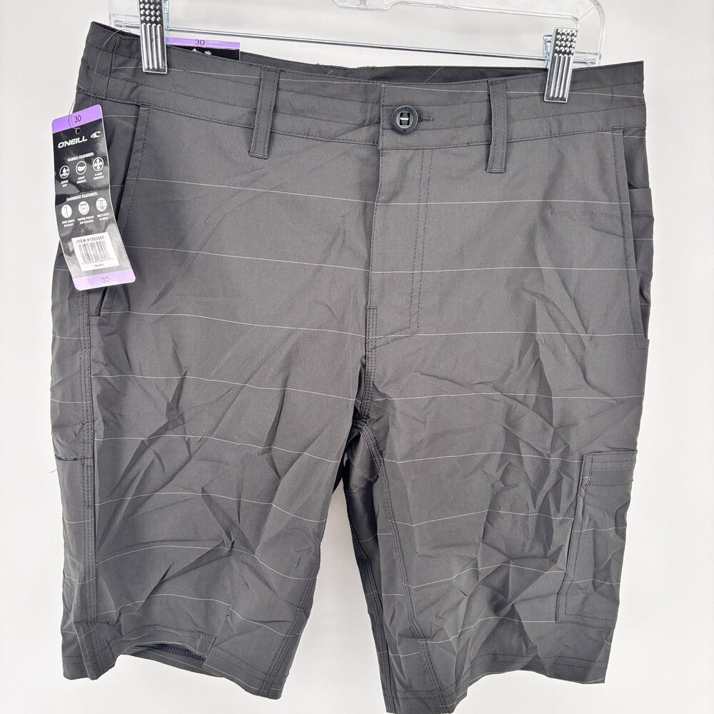 O'Neill Crossover Men's 30 Black Hybrid Cargo Shorts Quick Dry NWT